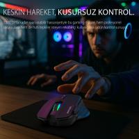 INCA IMG-GT22 Şarjlı Optik Kablolu/Kablosuz Oyuncu Mouse  Bluetooth + ŞARJLI Gaming  - 6